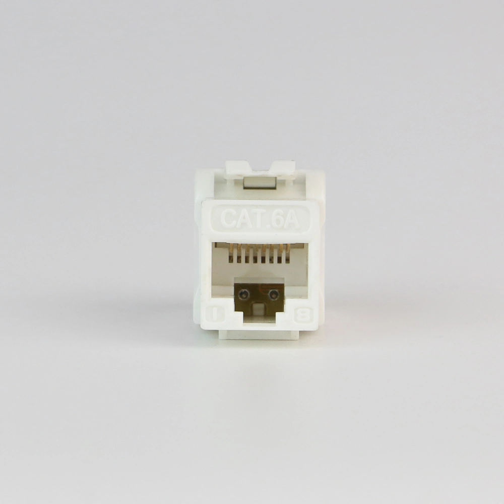 8p8c Cat. 6A UTP 180 Degree Modular Jack Ethernet RJ45 Keystone Jack