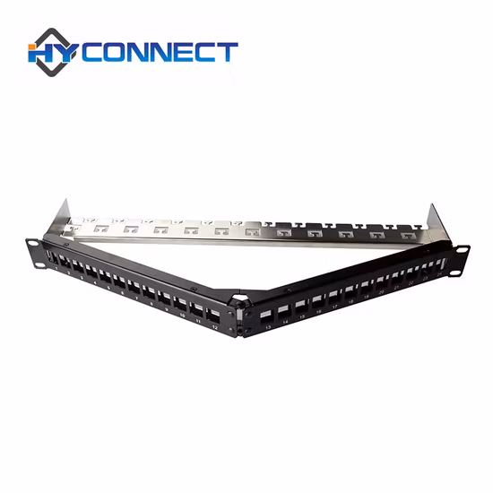 Pannello patch vuoto angolato FTP a 24 porte